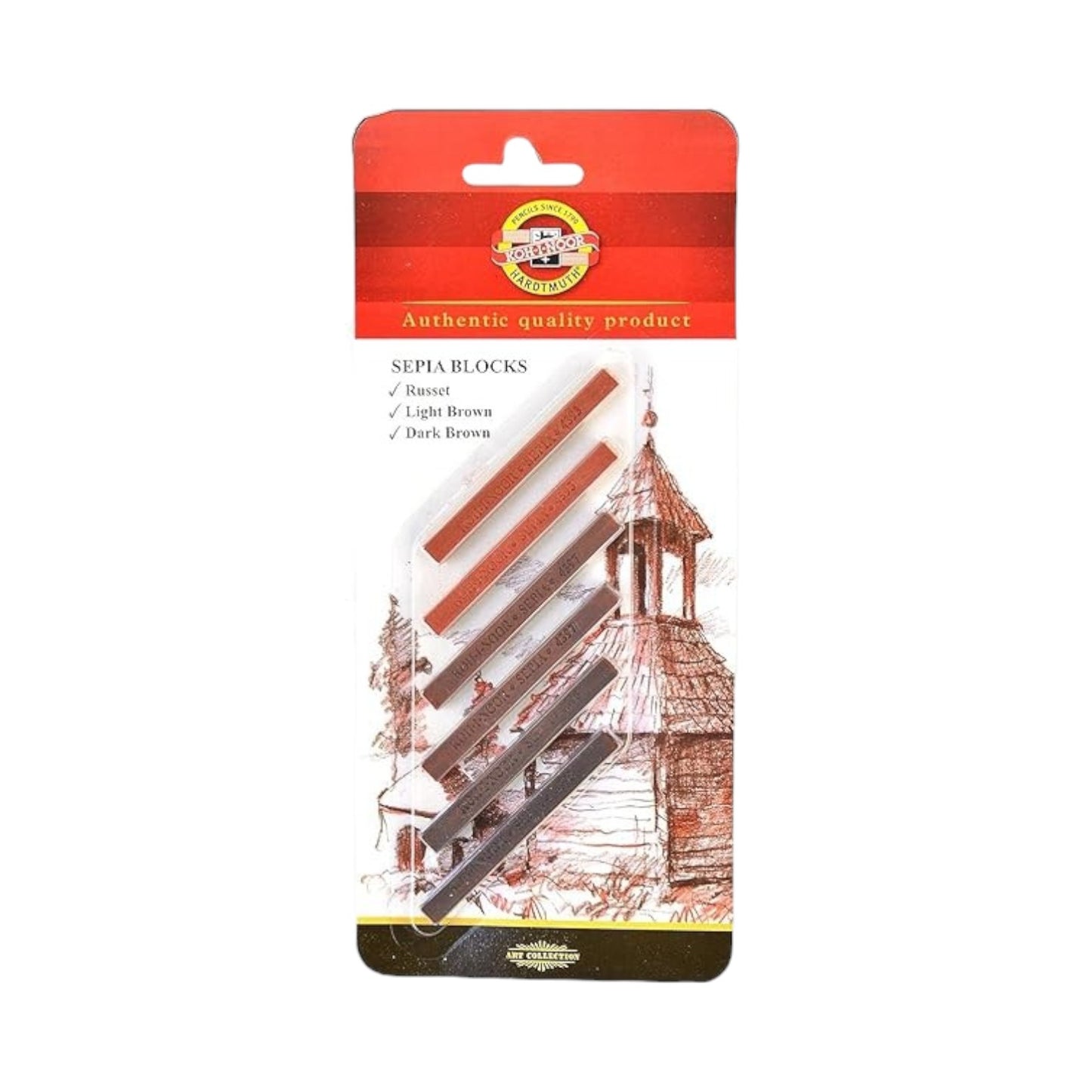 Koh-I-Noor 4392 Sepia Blocks - 6 Pieces