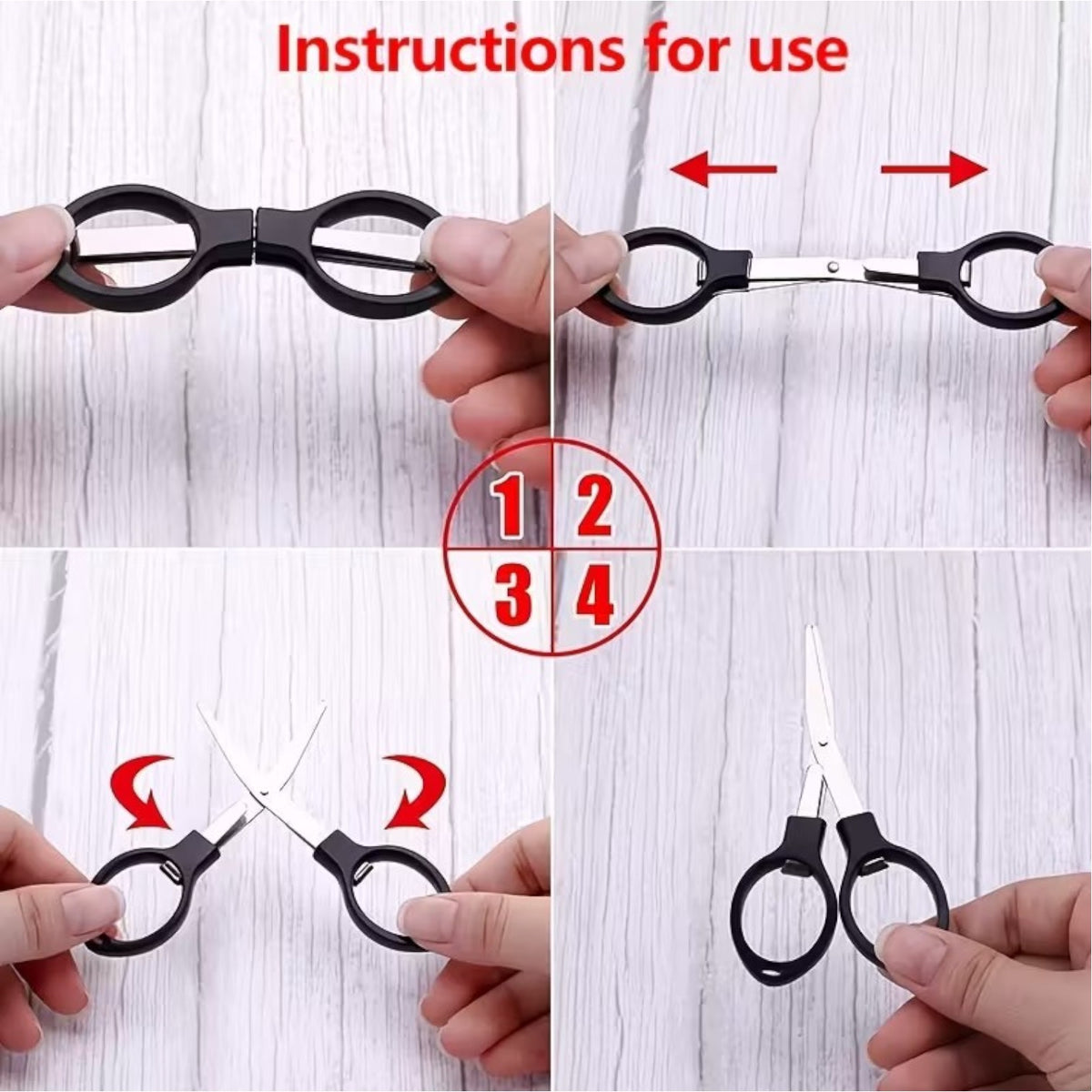 Portable Folding Scissors - Random Colors, Essential for Multiple Scenarios such as Travel