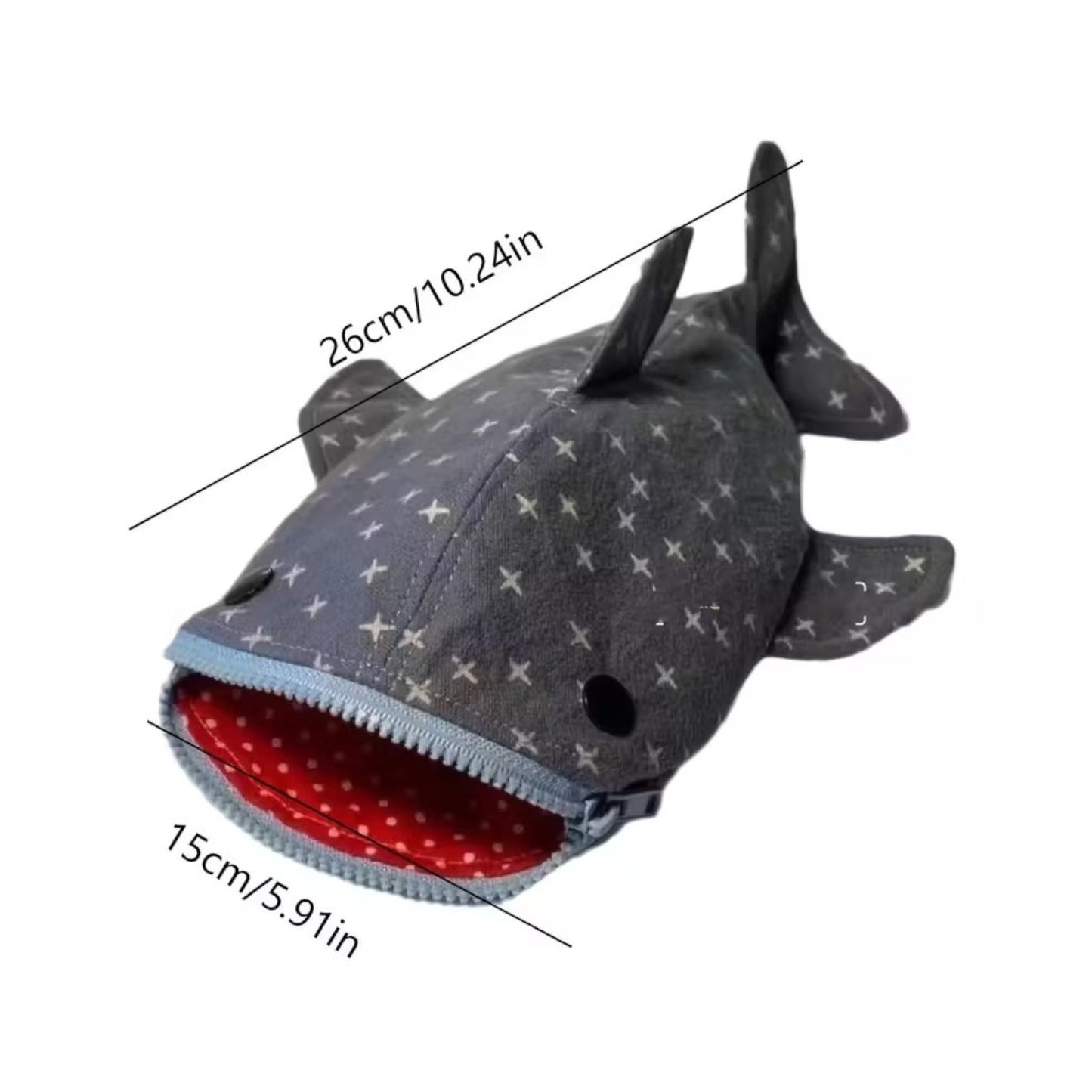 Shark Pencil Case, Shark Mouth Zipper Pencil Pouch Cute Shark