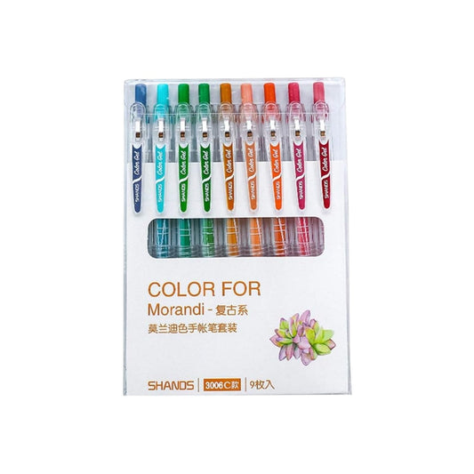 NINGSA Morandi Colored Gel Ink Pens Retractable 0.5mm