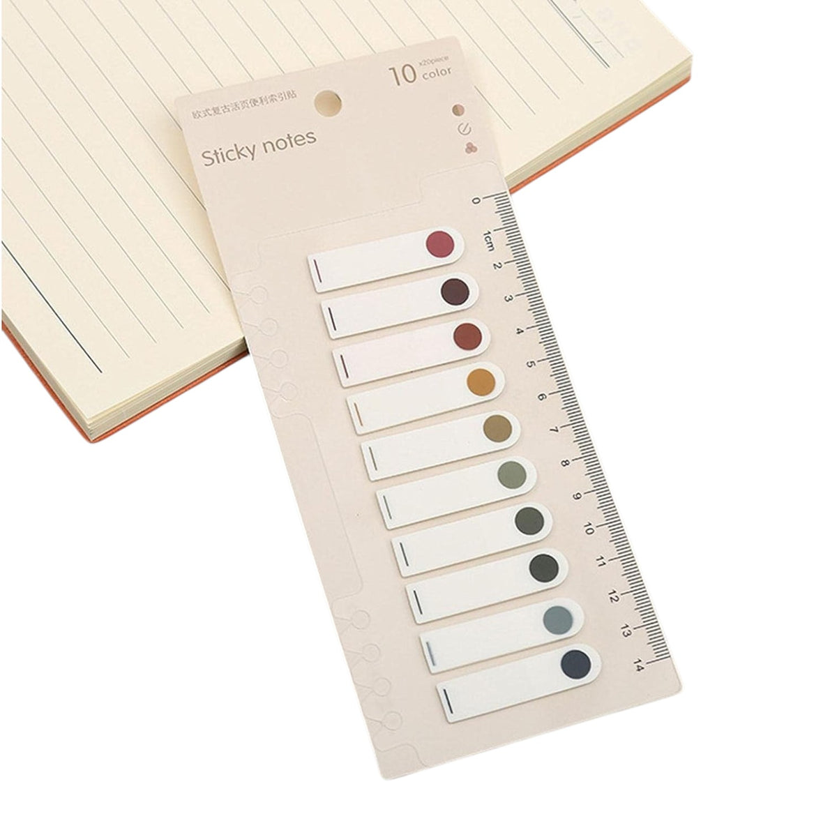 Index Tabs Paper With Ruler, Sticky Notes Labels Markers Index
