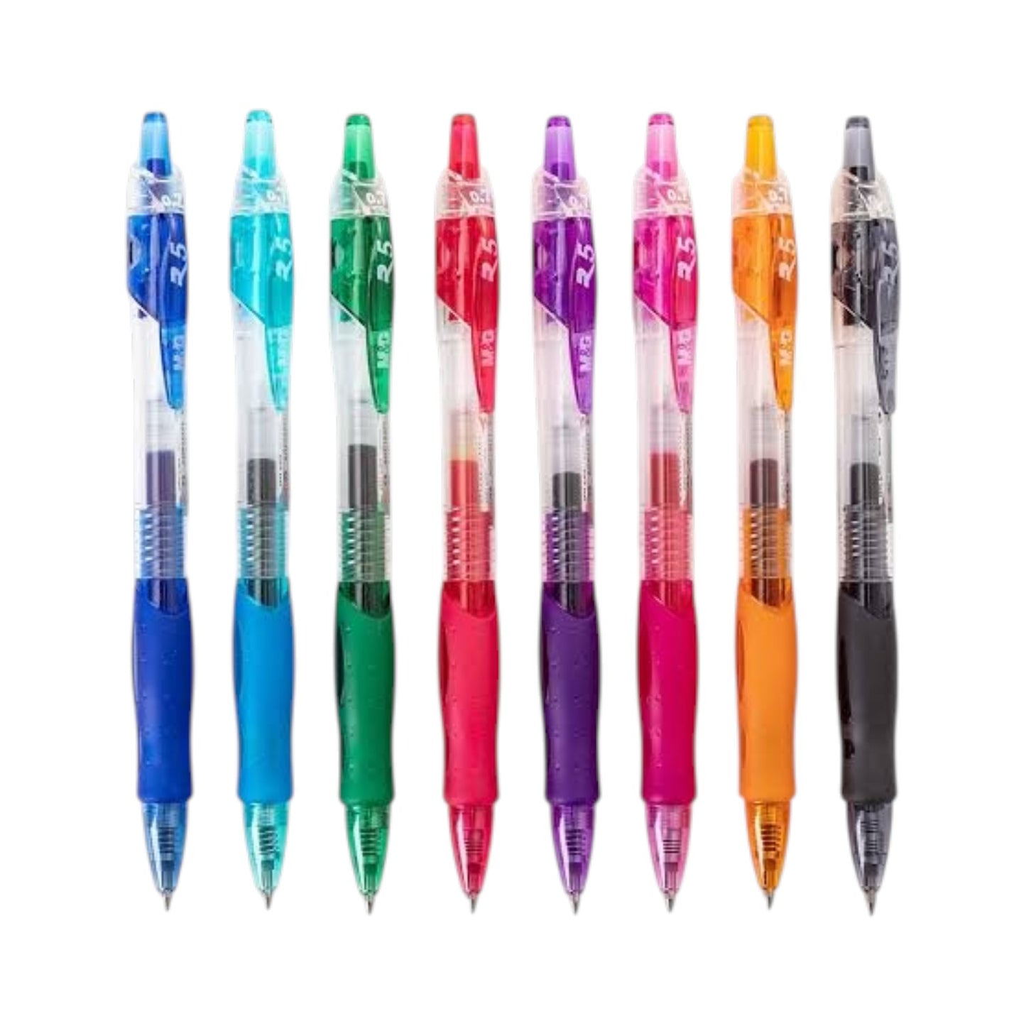 Retractable Gel Pen assorted Colours - BL8