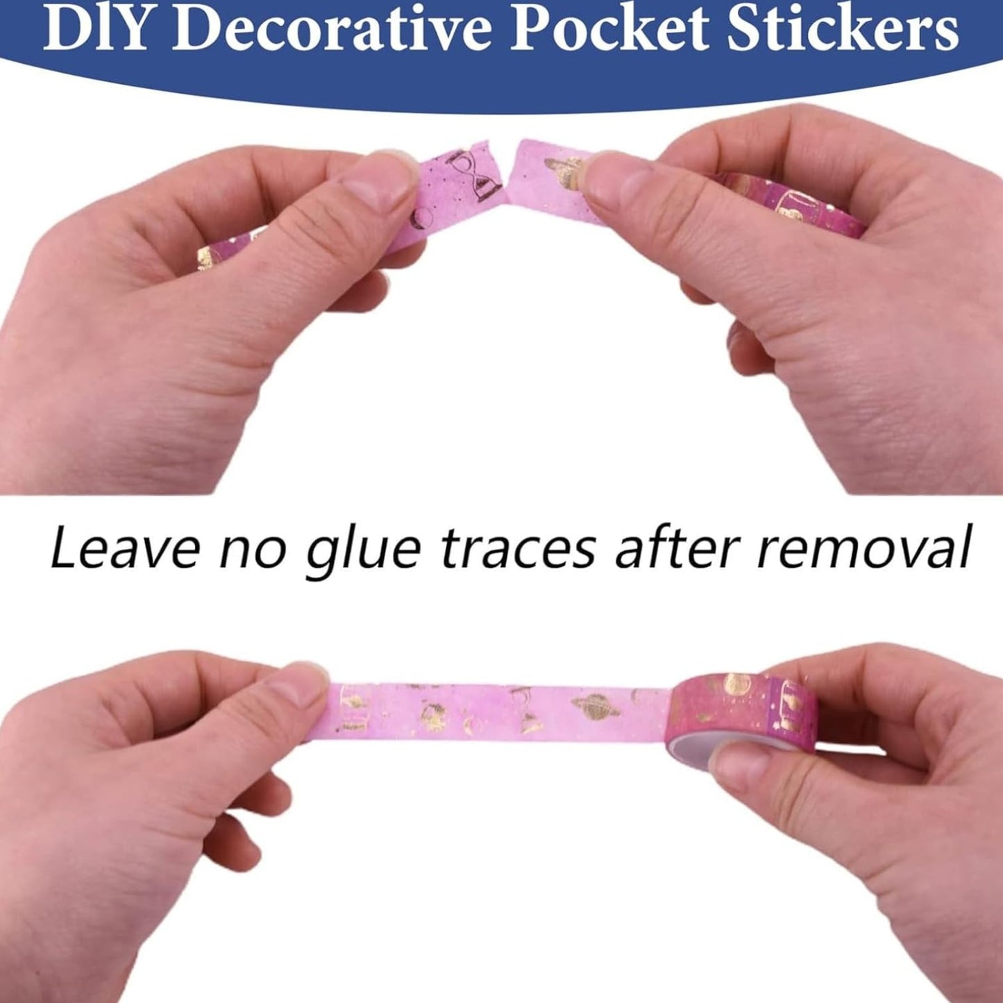 Washi Tape, Mini Roll  Stickers + Cutter
