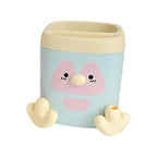 Spacious Penguin Pen Holder Pen Holder with Roller Cutter Large Capacity Multifunctional Organized Pencil Storage Container