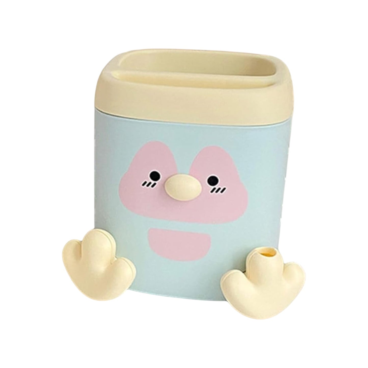 Spacious Penguin Pen Holder Pen Holder with Roller Cutter Large Capacity Multifunctional Organized Pencil Storage Container