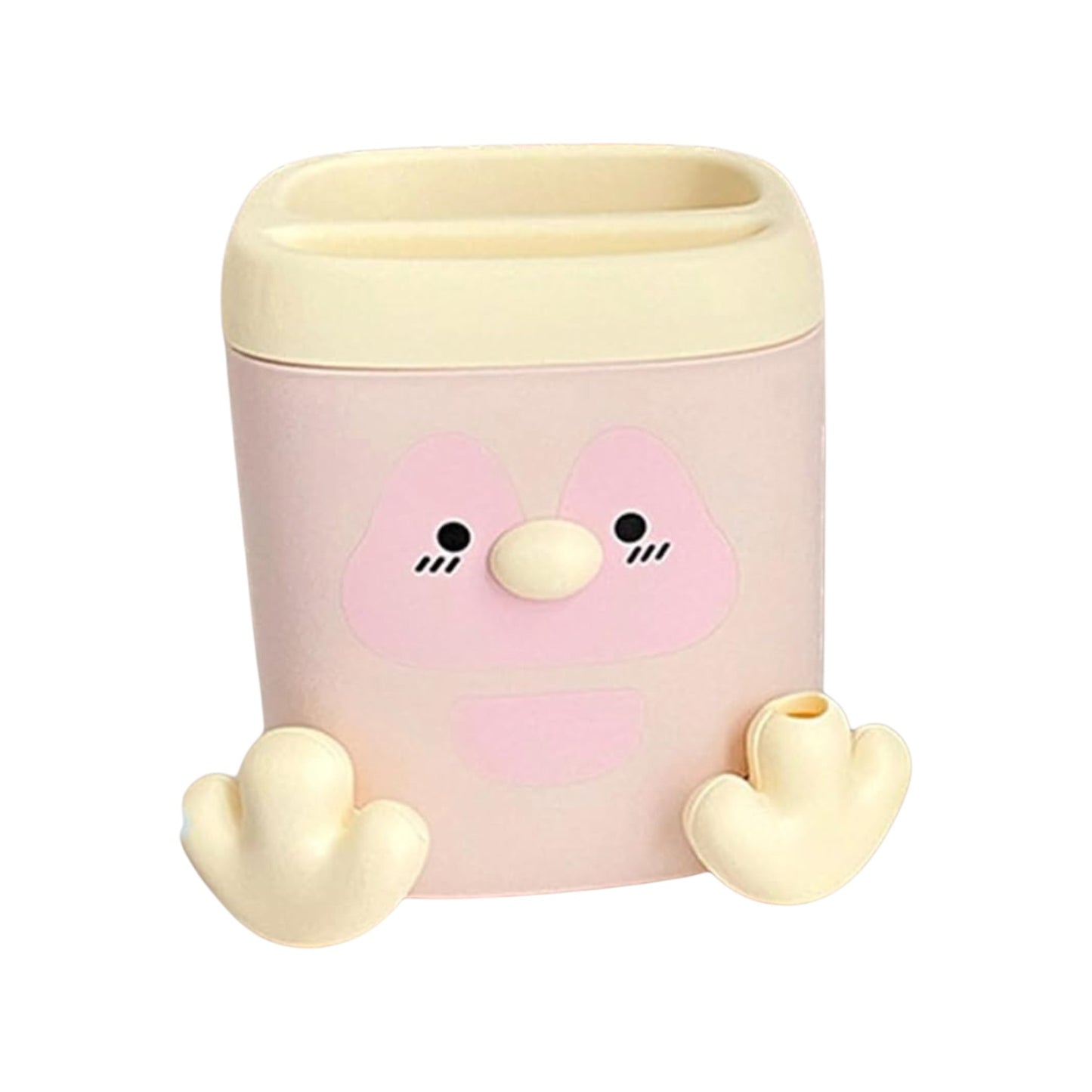 Spacious Penguin Pen Holder Pen Holder with Roller Cutter Large Capacity Multifunctional Organized Pencil Storage Container