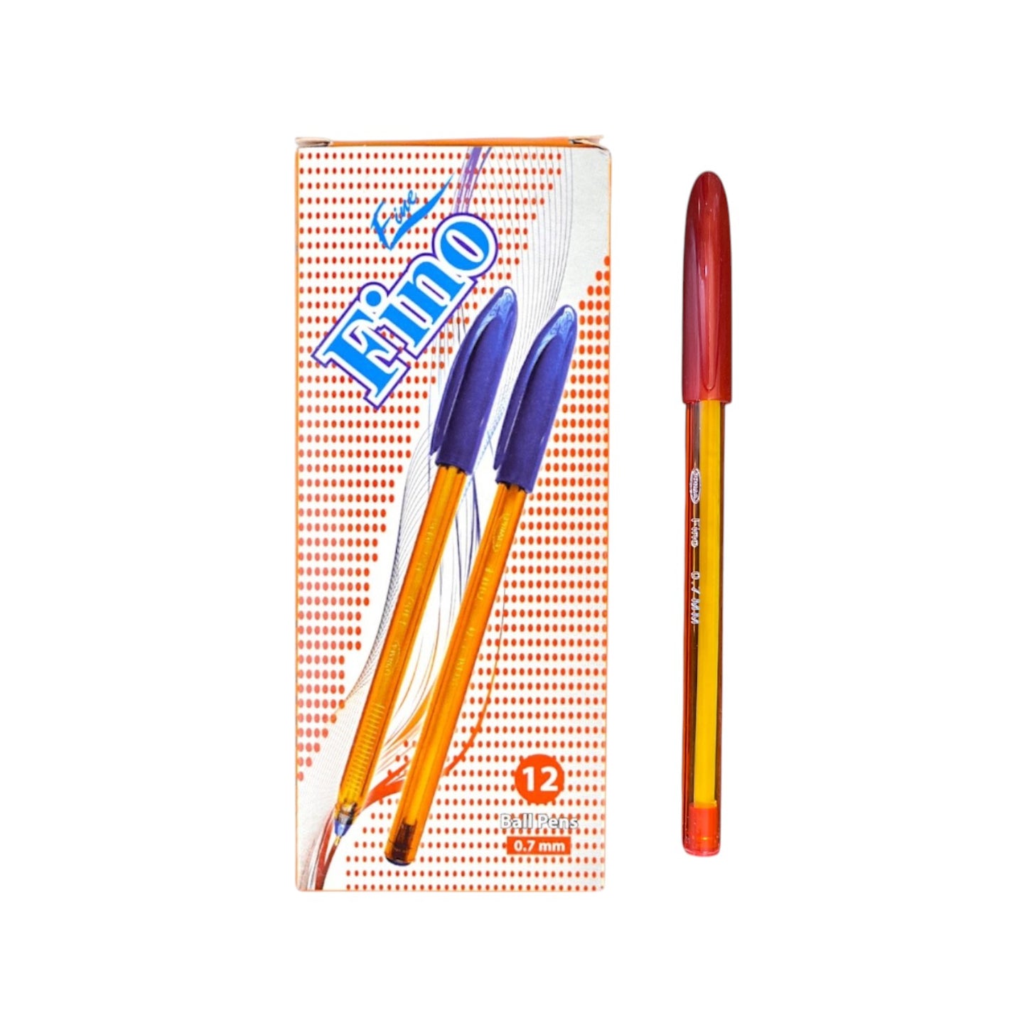 Prima Fino Ball Pen 0.7mm Set Of 12 Pcs. - Multicolor