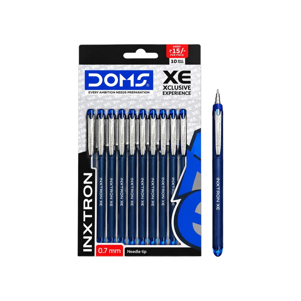 Doms Inxtron XE Ball Pen| 0.7mm Needle Tip | Soft Rubberized Grip