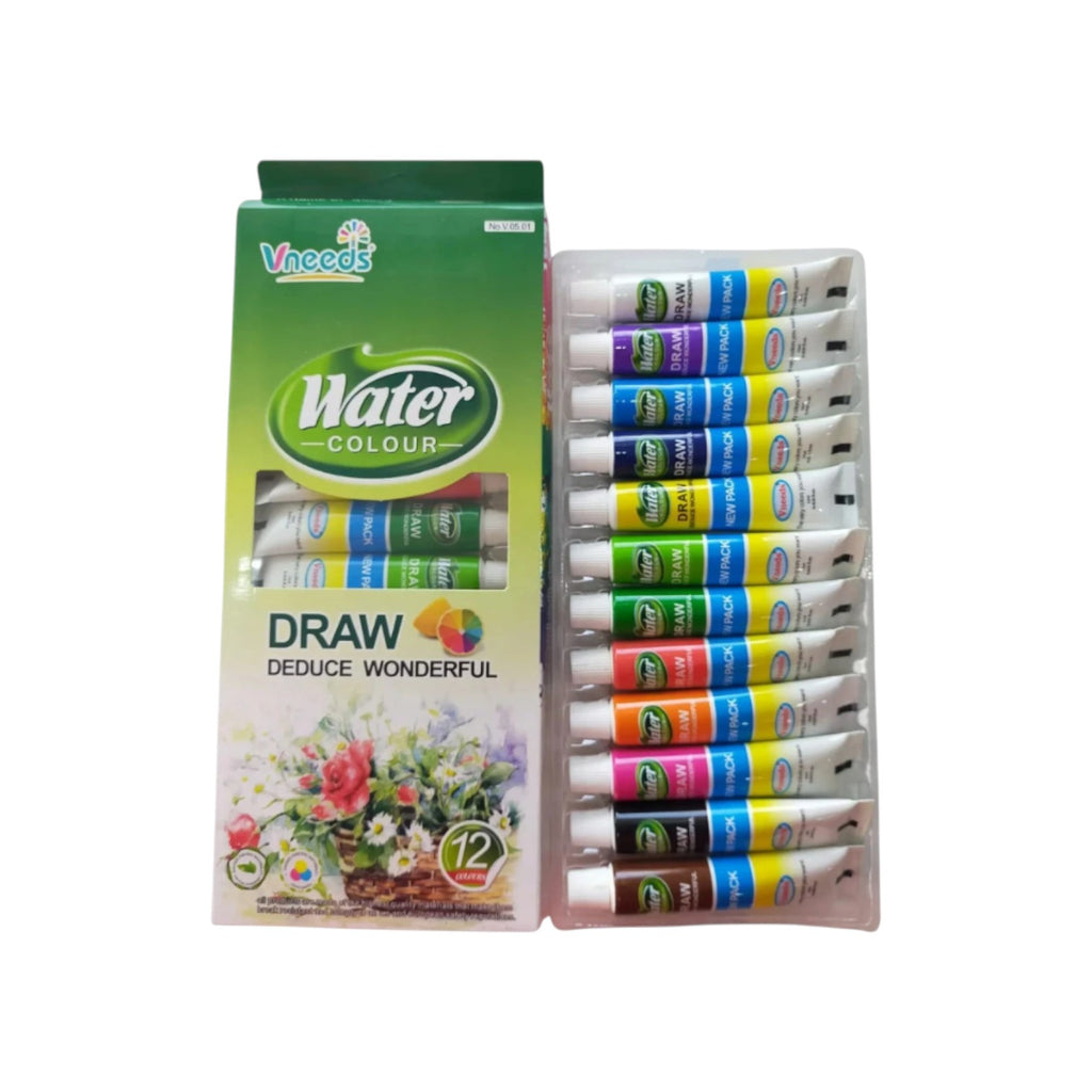 Vneeds Tube Water Colour Draw Deduce Wonderful 12 colours No. V.05.01