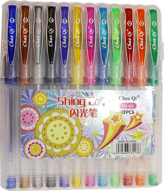 Chao Qi Ballpoint Pens, 12 Pens, Multi Colors, 212-12