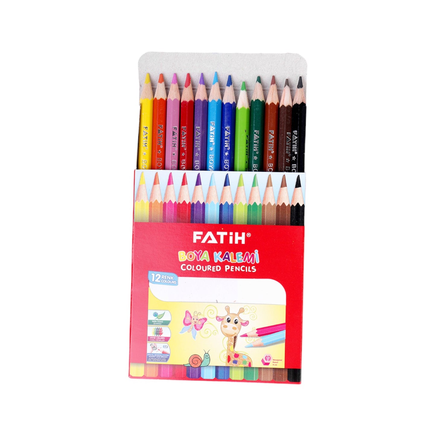 Fatih 33012 Short color pencil – Set of 12 colors