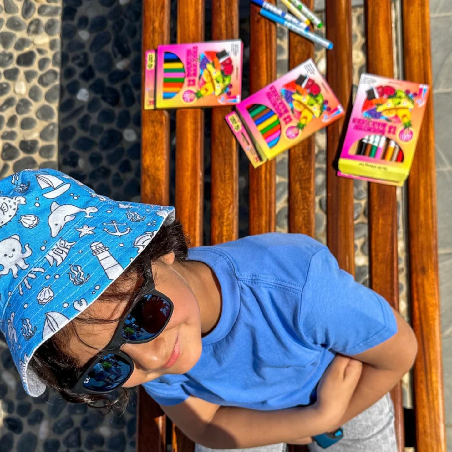 Tie Dye Colouring Bucket Hat