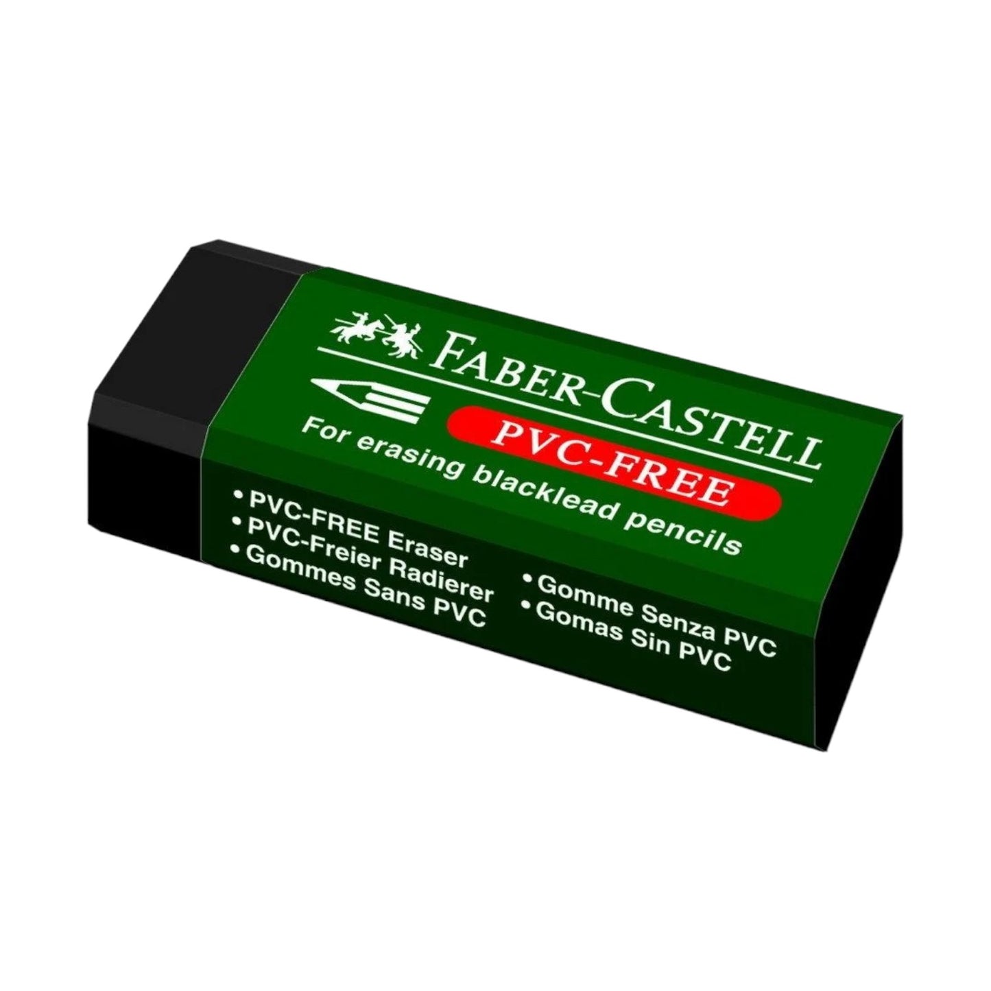 Faber-castell Eraser, Rectangular, One Piece, Free Pvc, Black