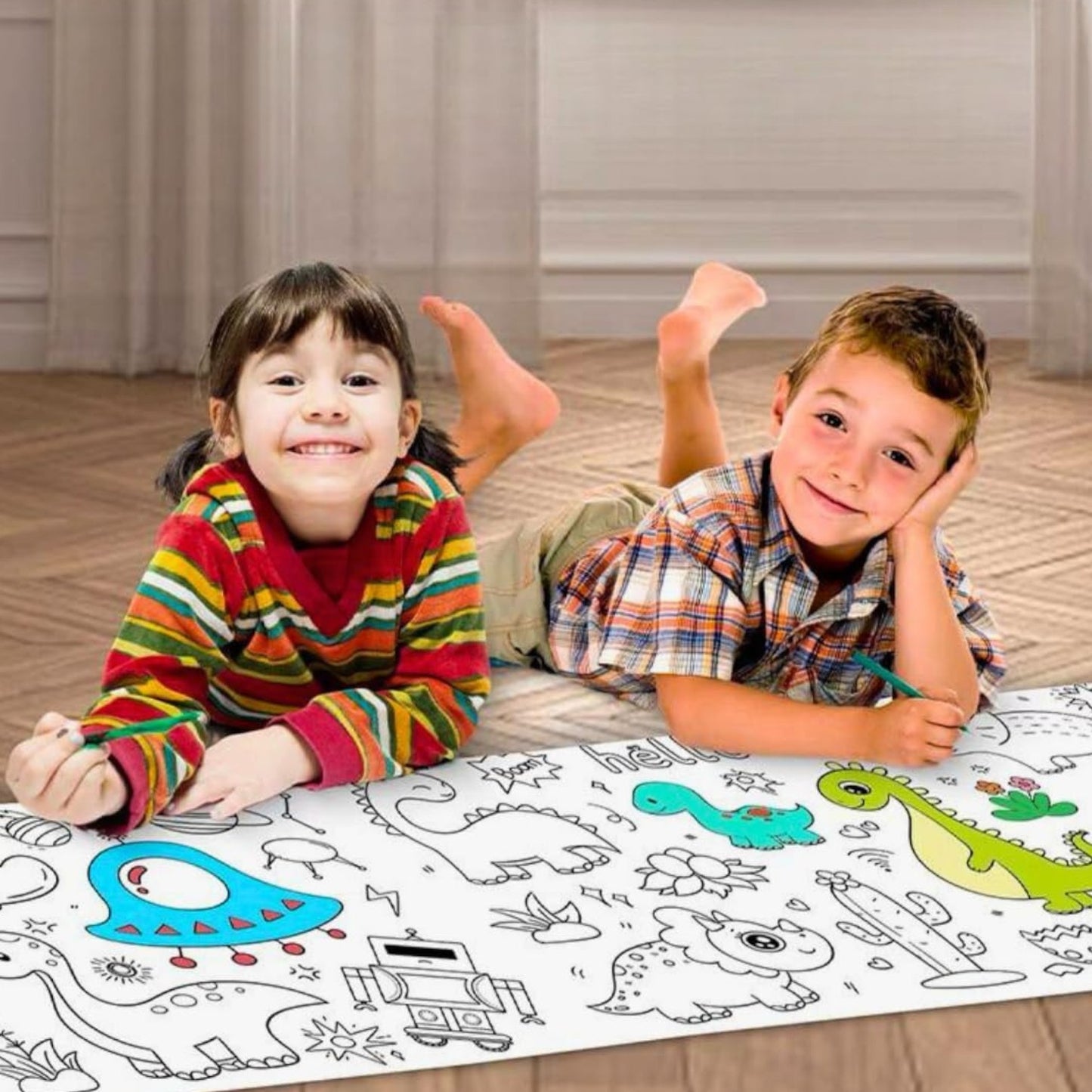 Animals Giant Coloring Poster Large Coloring Tablecloth