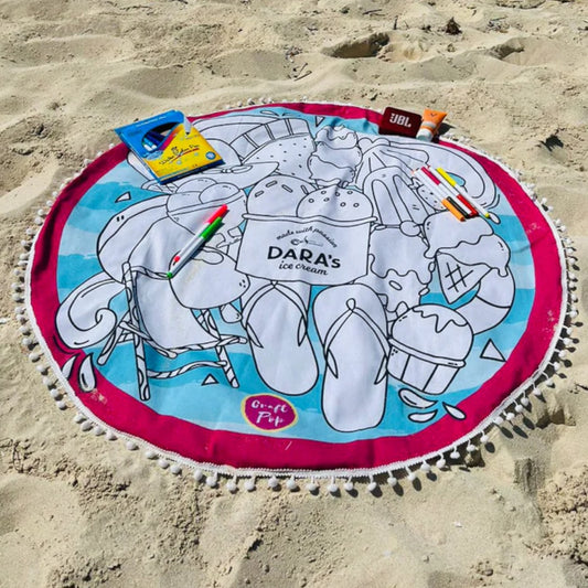 Craft Pop X Daras Ice Cream Beach Mat