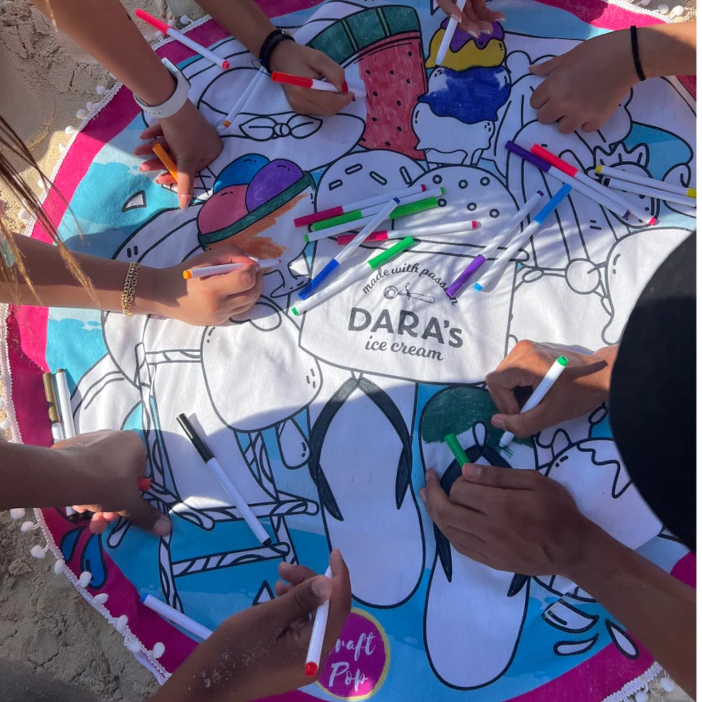 Craft Pop X Daras Ice Cream Beach Mat