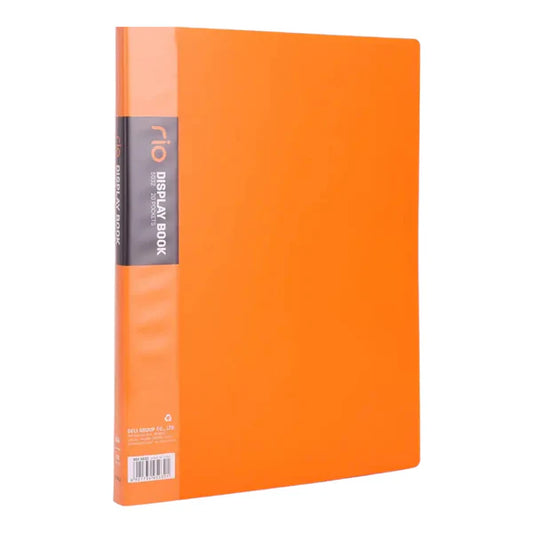 Midgo A4 Office Clear Book 20 Pockets Orange