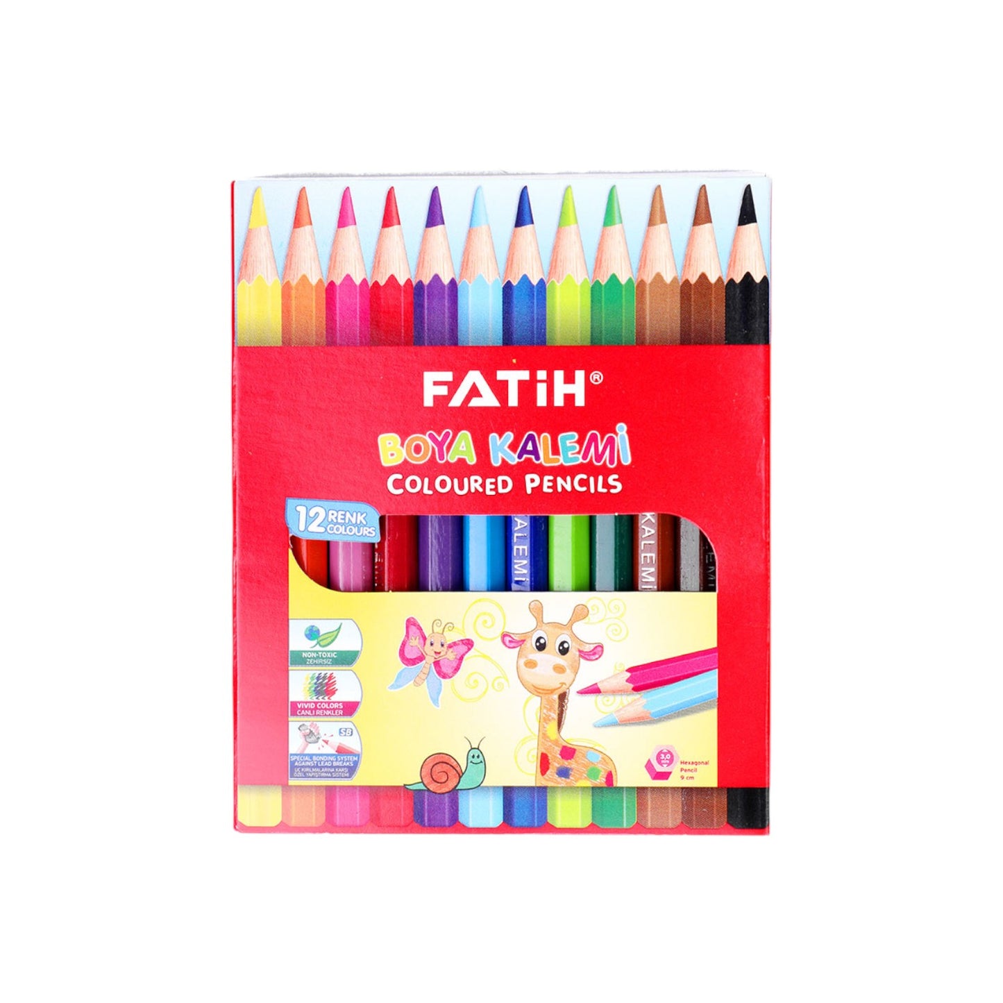 Fatih 33012 Short color pencil – Set of 12 colors