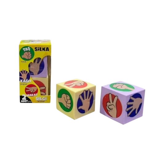 Silka Art 1039 rock paper scissors eraser – Set of 2 pieces