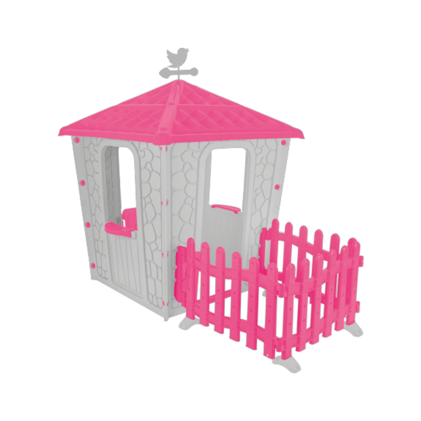 Stone House with Fence 06-443