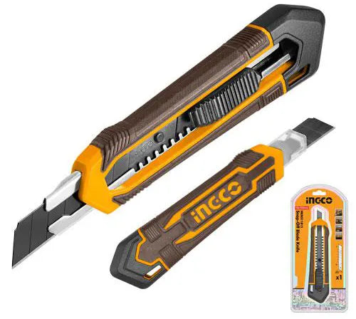 Ingco sharp cutter (without weapon), 18 mm, brown*yellow,