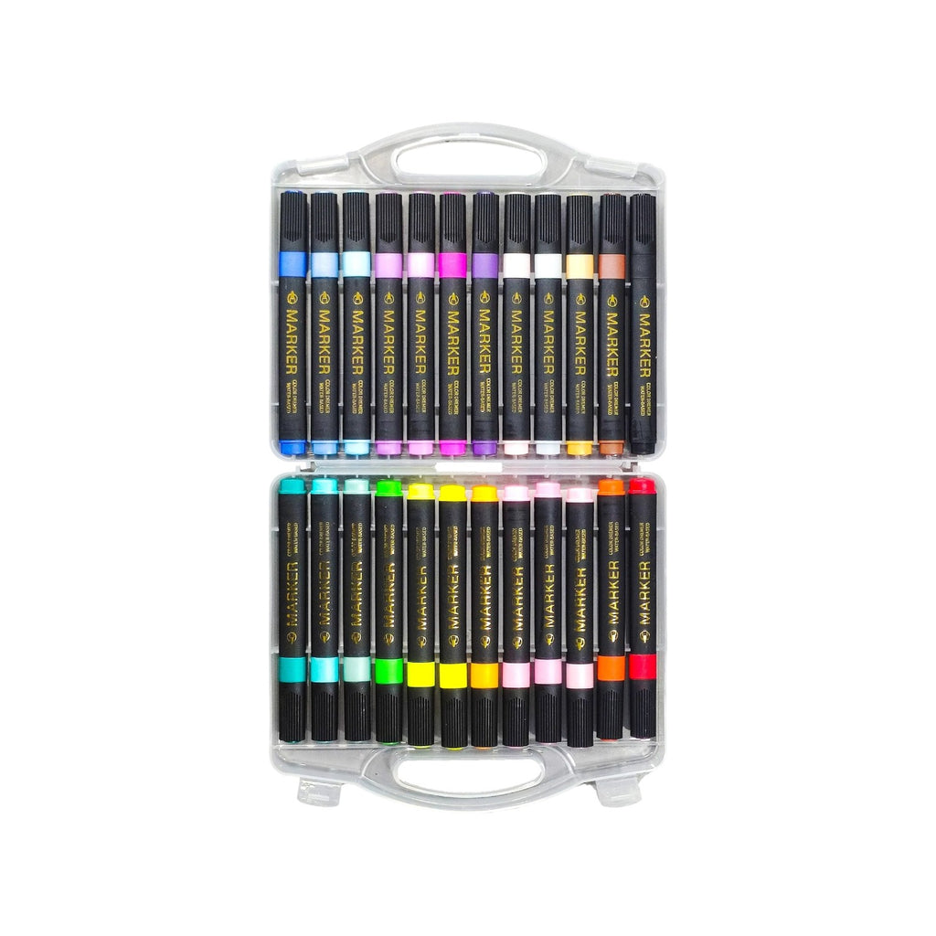 24 Colors: Water-Based Art Markers – 24 Colors