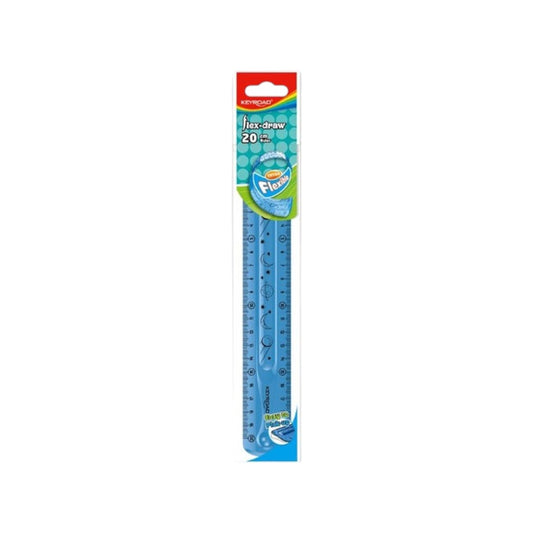 Keyroad Transparent Flexible Ruler 20 cm Assorted Colors Model KR971664