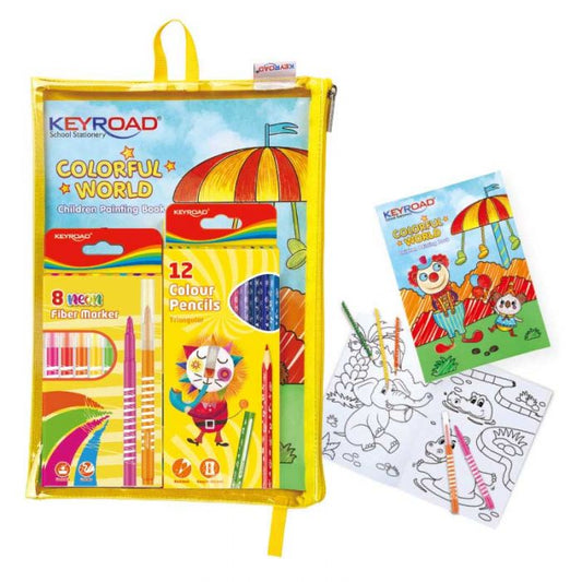 COLOURING BAG WITH 8PCS NOEN FIBER MARKER