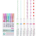 Linear Roller Color Pens Highlighters with 6 Different Curve Shapes Designer Roller Curve Highlighter Pens For Study Highlighter Pens