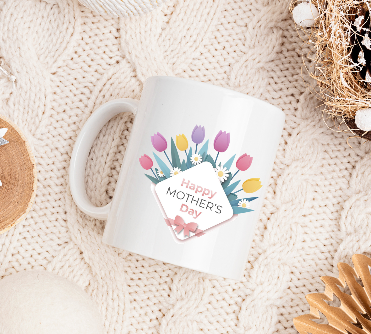 White Ceramic Mug Mom 2