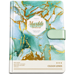 80 Sheets SIMBA A5 Hard Cover Magnetic Closure – Marble with Gold Veins