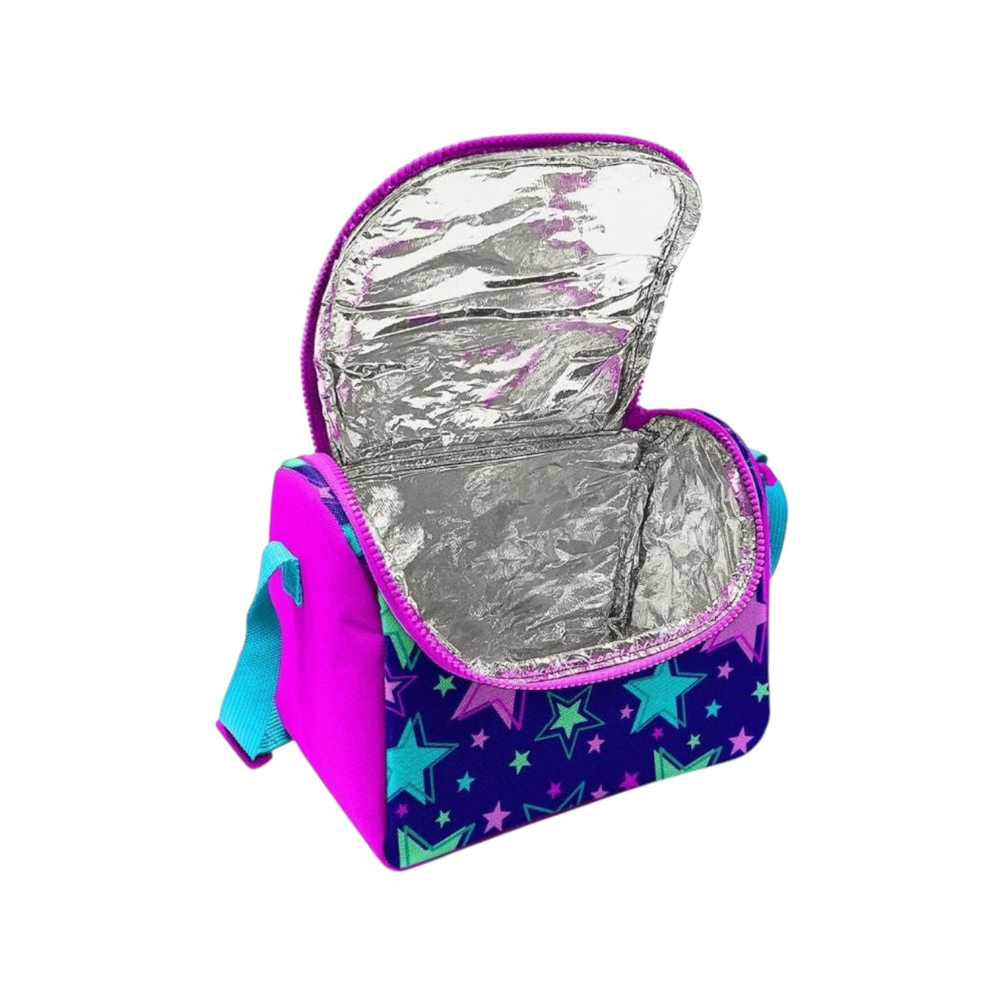 Coral High Kids Thermal Lunch Bag - Saks Pink Star Pattern