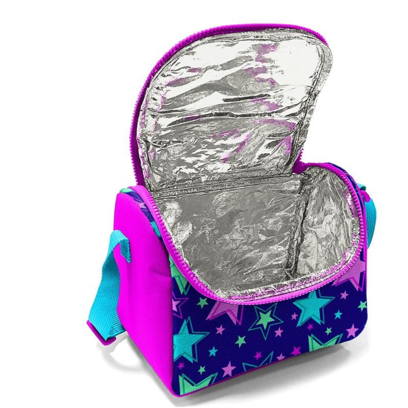 Coral High Kids Thermal Lunch Bag - Saks Pink Star Pattern