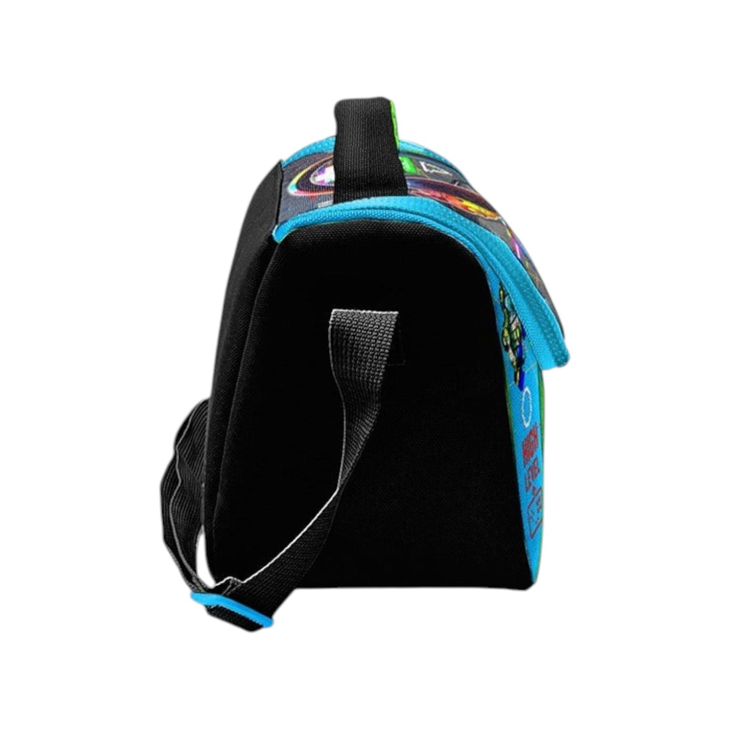 Coral High Kids Black Fluorescent Green Headphones Game Patterned Thermo Lunch Box