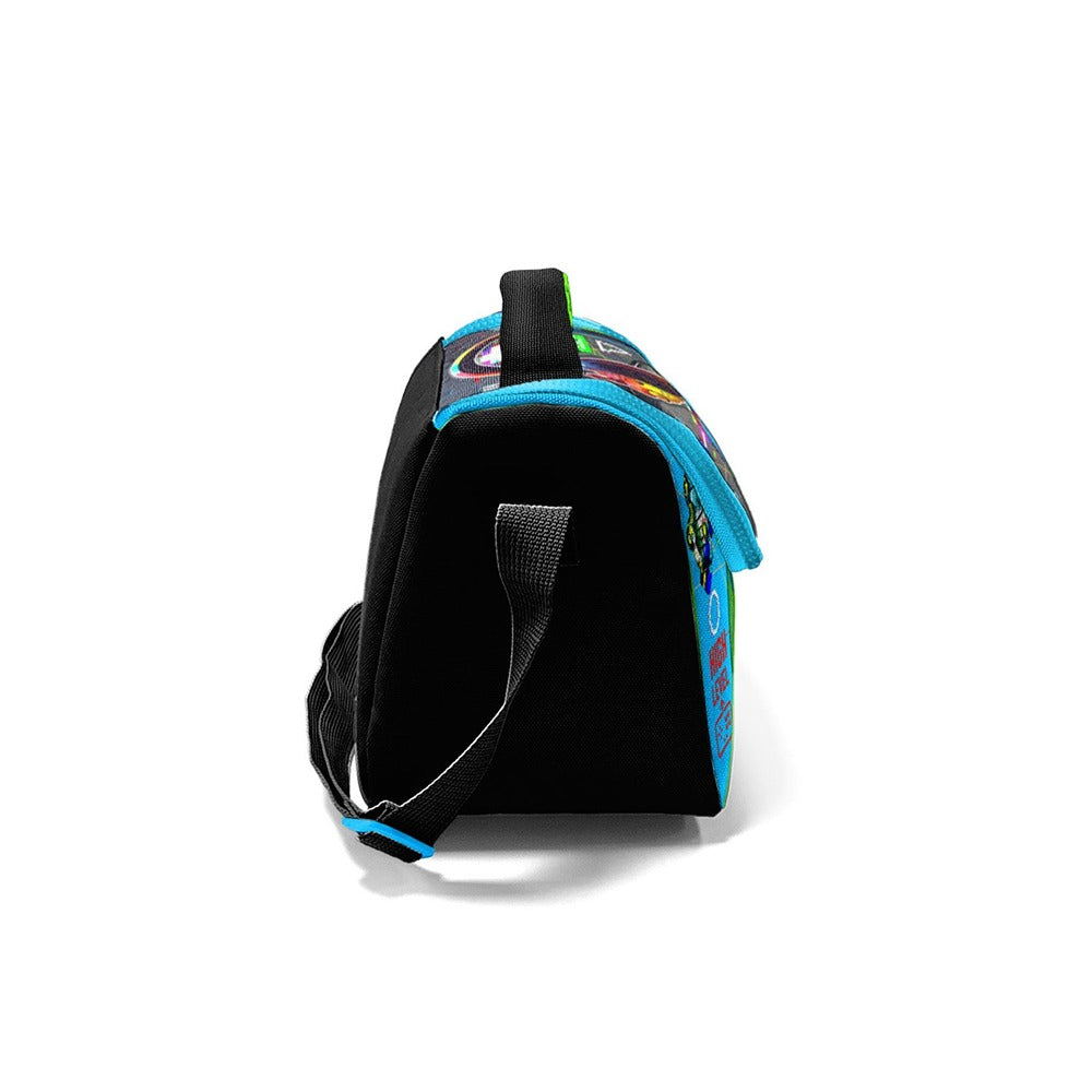 Coral High Kids Black Fluorescent Green Headphones Game Patterned Thermo Lunch Box