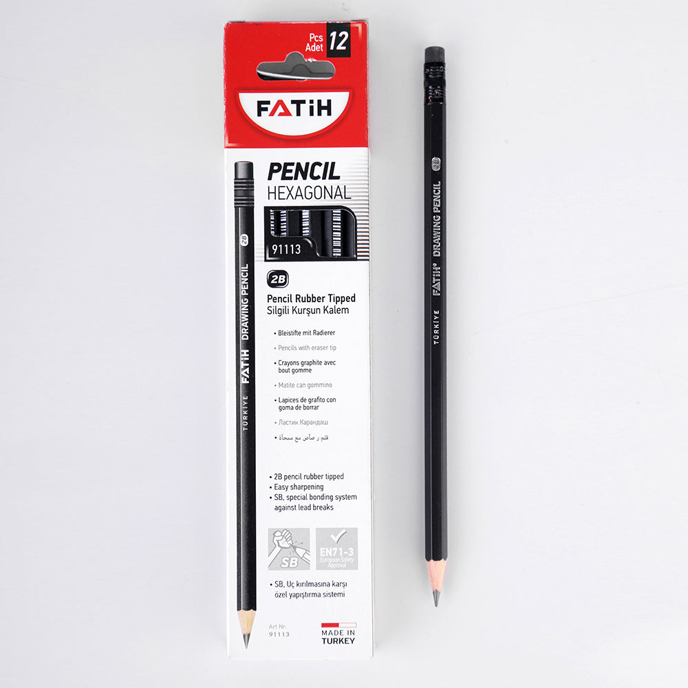 Fatih 91113 pencil grahite – 2B – Set of 12 Pencils