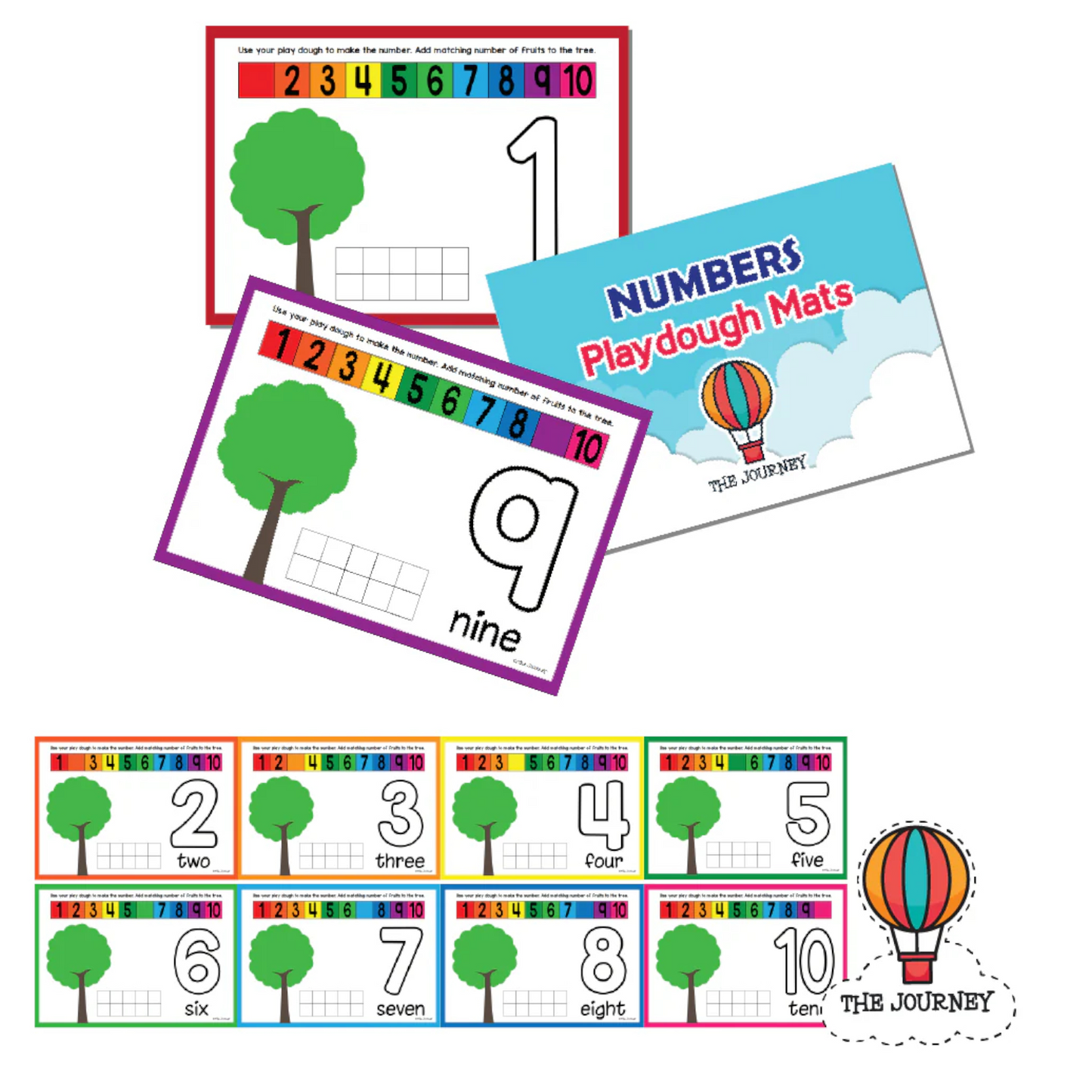 Numbers Playdough Mats