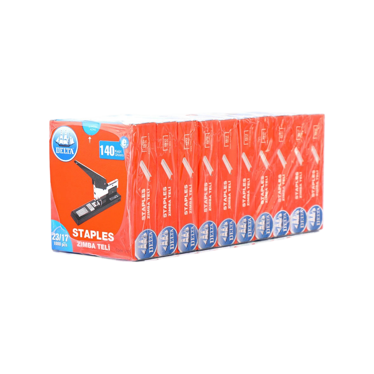 Elite Stationery House Delta 257 silver staples in a bulk pack of 10000 pieces for heavy duty 140 sheet stapling