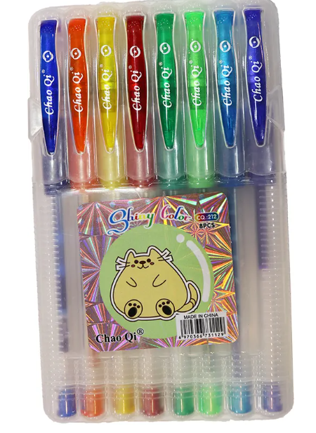 Chao Qi Ballpoint Pens, 8 Pens, Multi Colors, 212-8