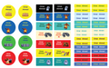 Grizzy and The Lemmings Name Tag Stickers
