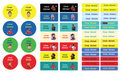 Football Name Tag Stickers