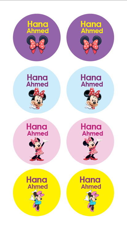 Minnie Mouse Name Tag