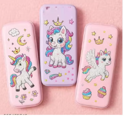 Pencil Case  With Beads And Glue That Stick To The Pencil Case