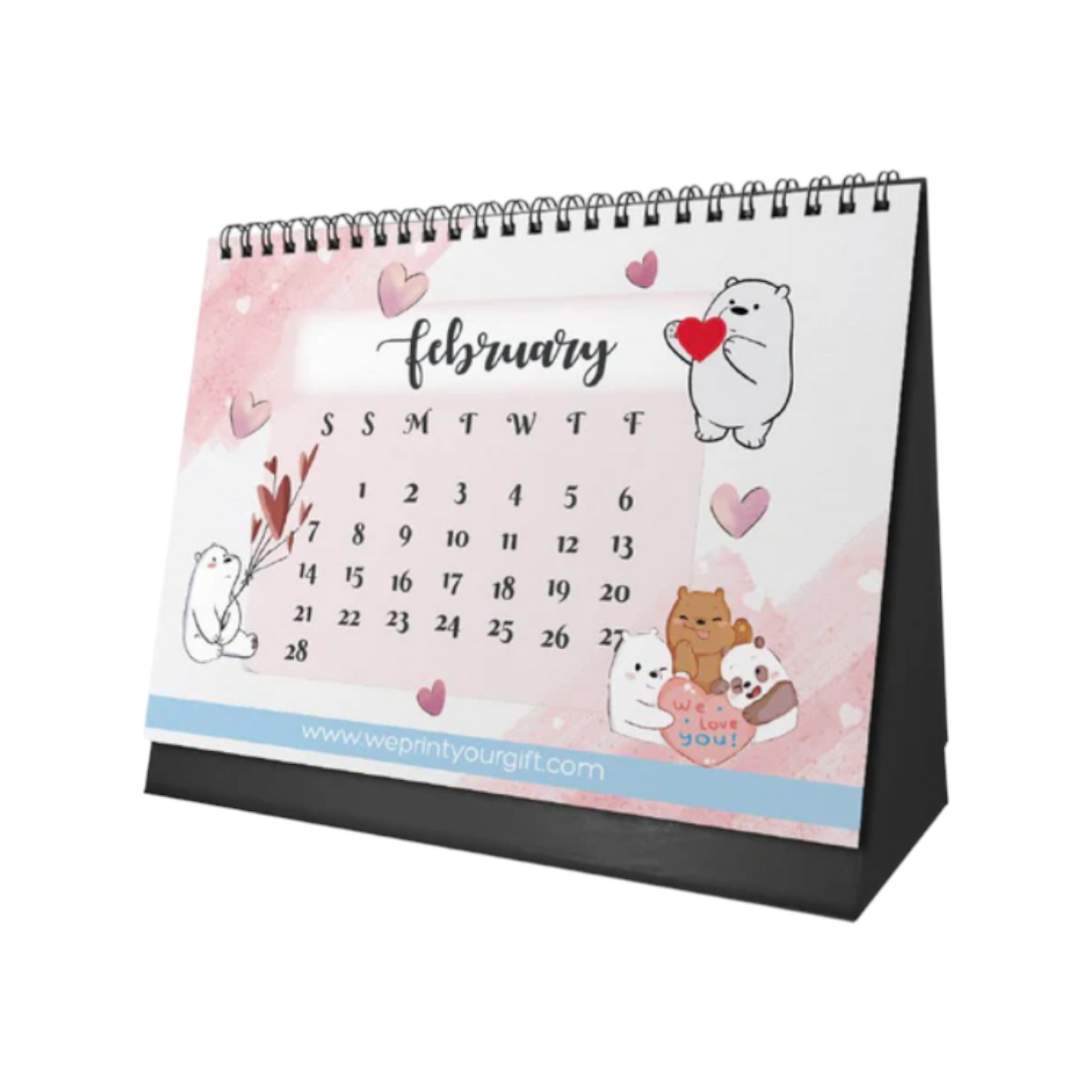 Office Desk Calendar 2026 Cute Bears