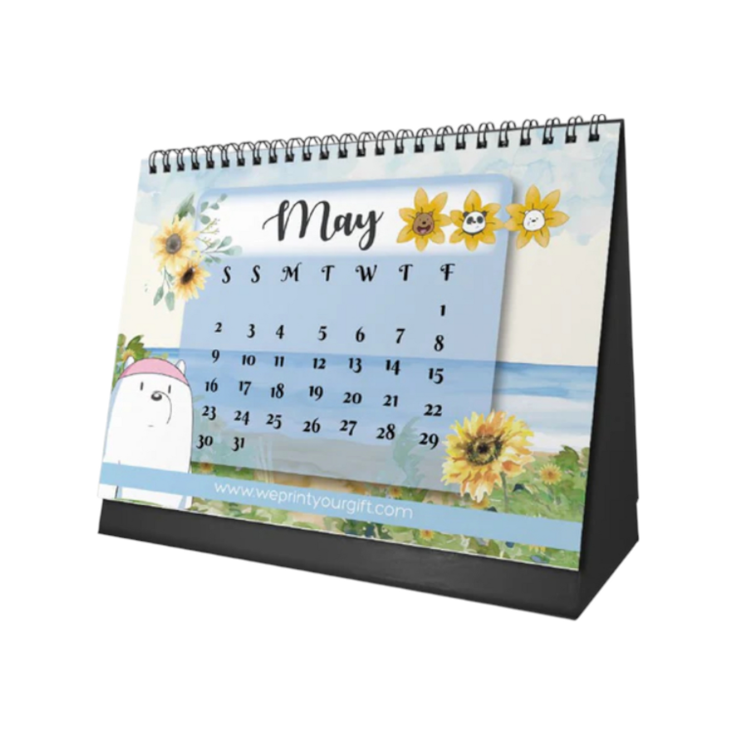 Office Desk Calendar 2026 Cute Bears