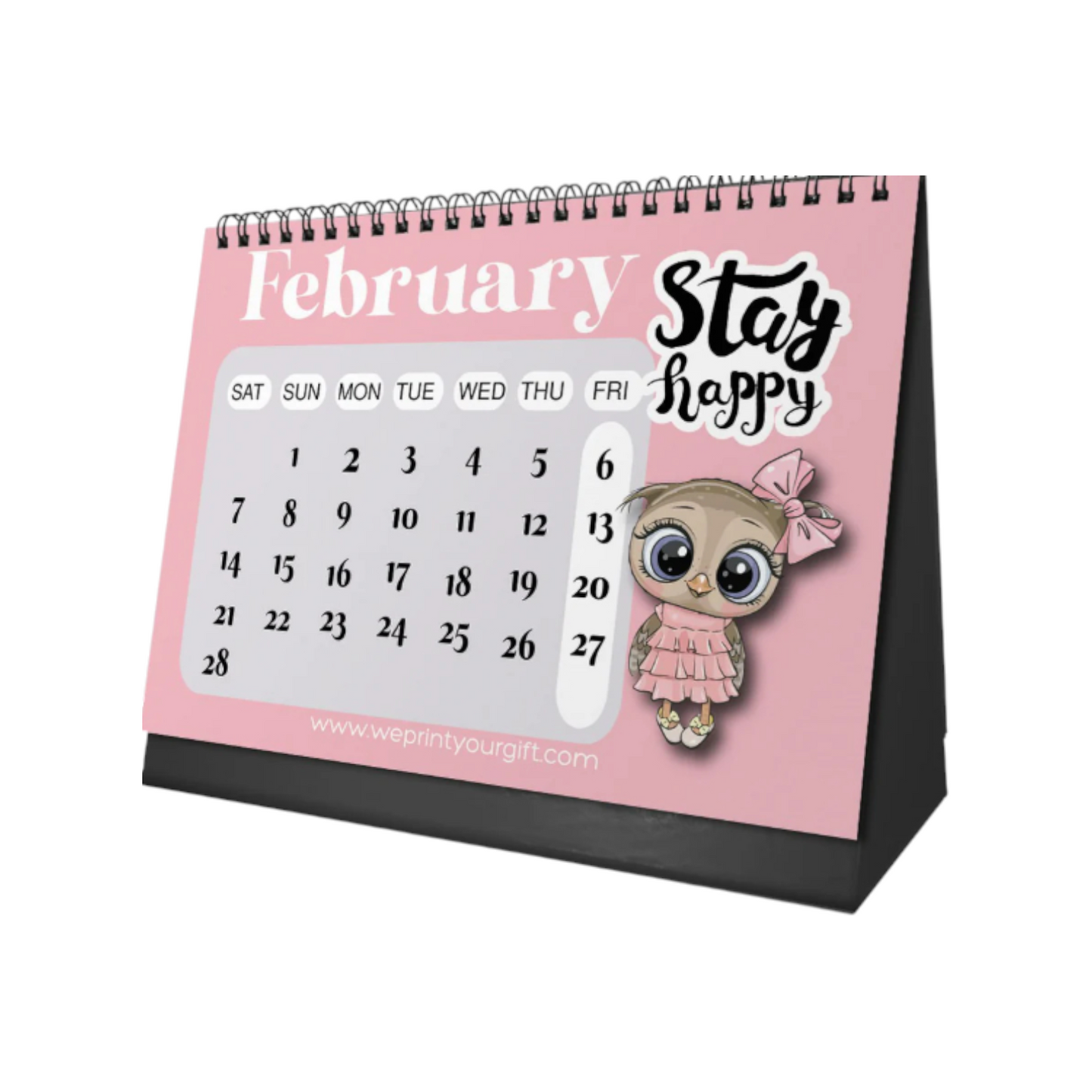 Office Desk Calendar 2026 Cute Owl