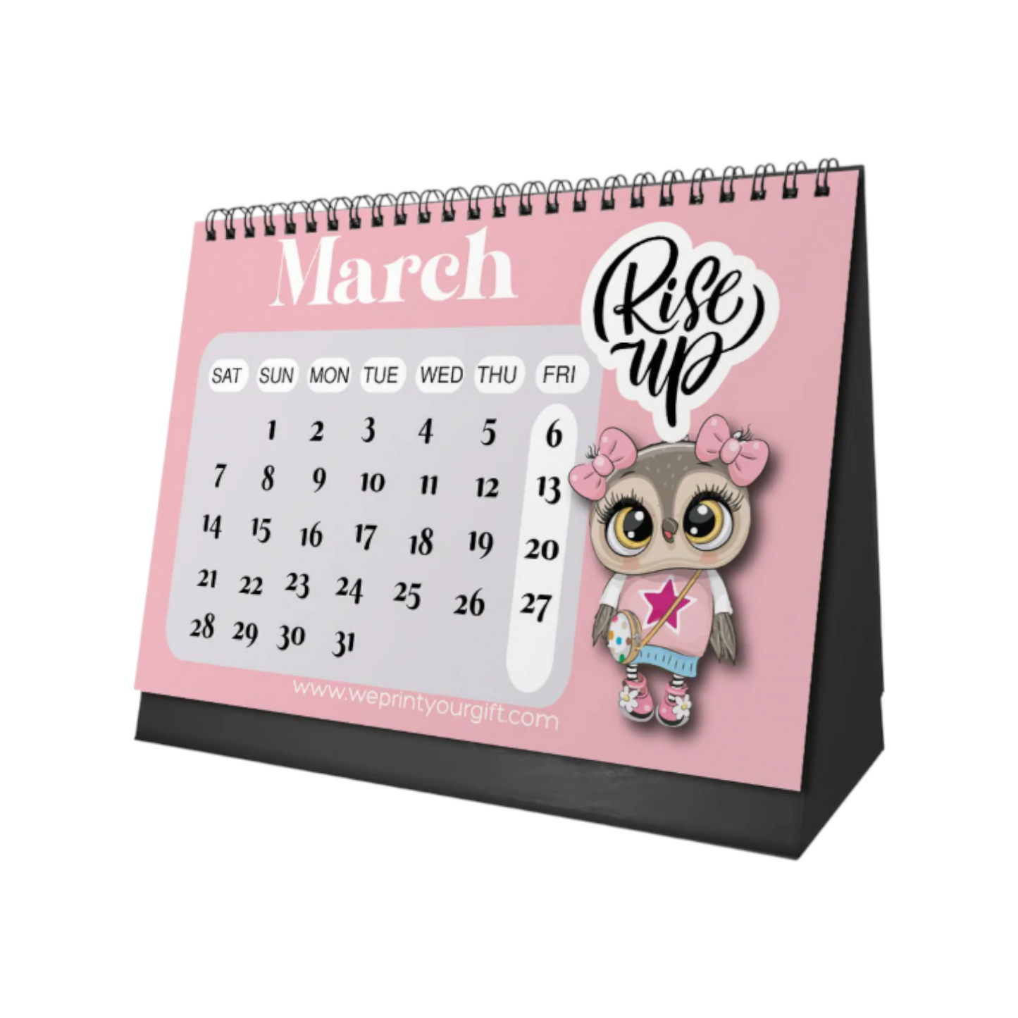 Office Desk Calendar 2026 Cute Owl