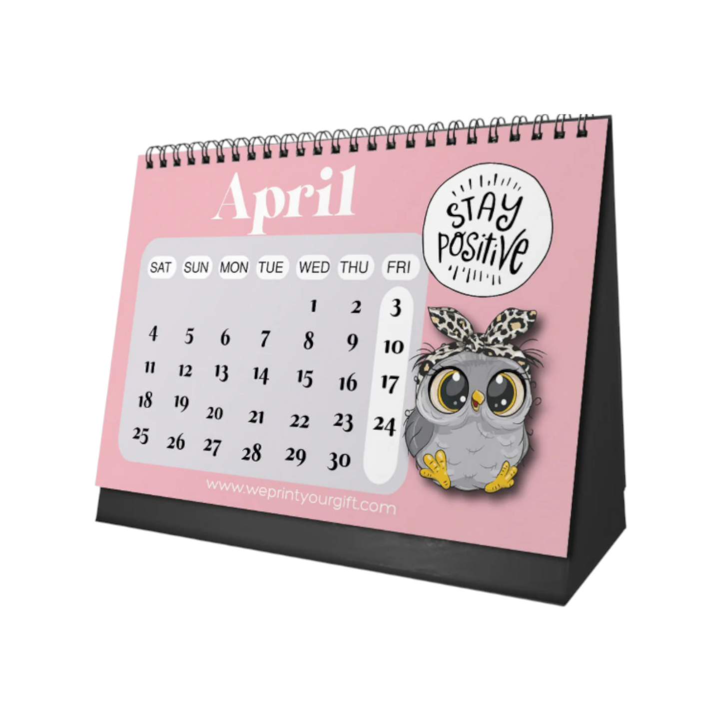 Office Desk Calendar 2026 Cute Owl