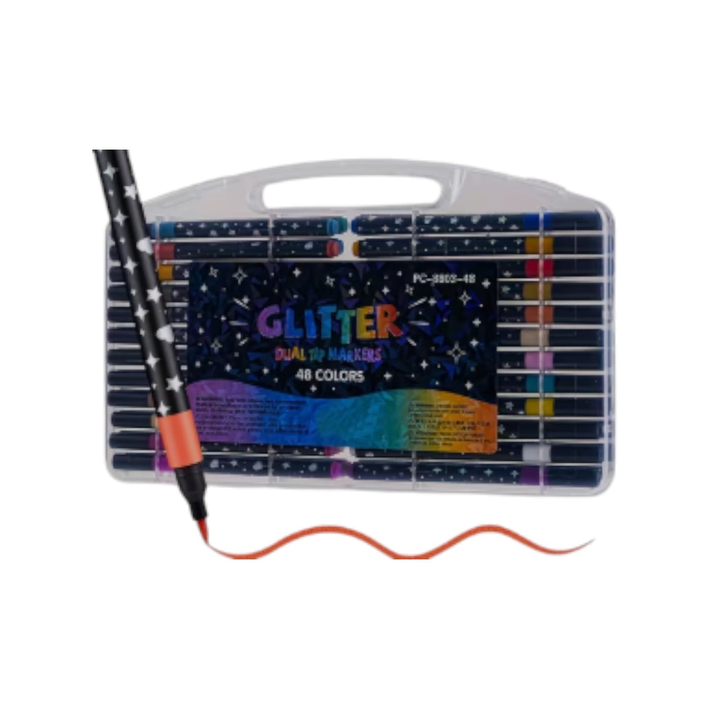 Brush Glitter Markers with Vibrant Colors, Water-Based Shimmer Marker