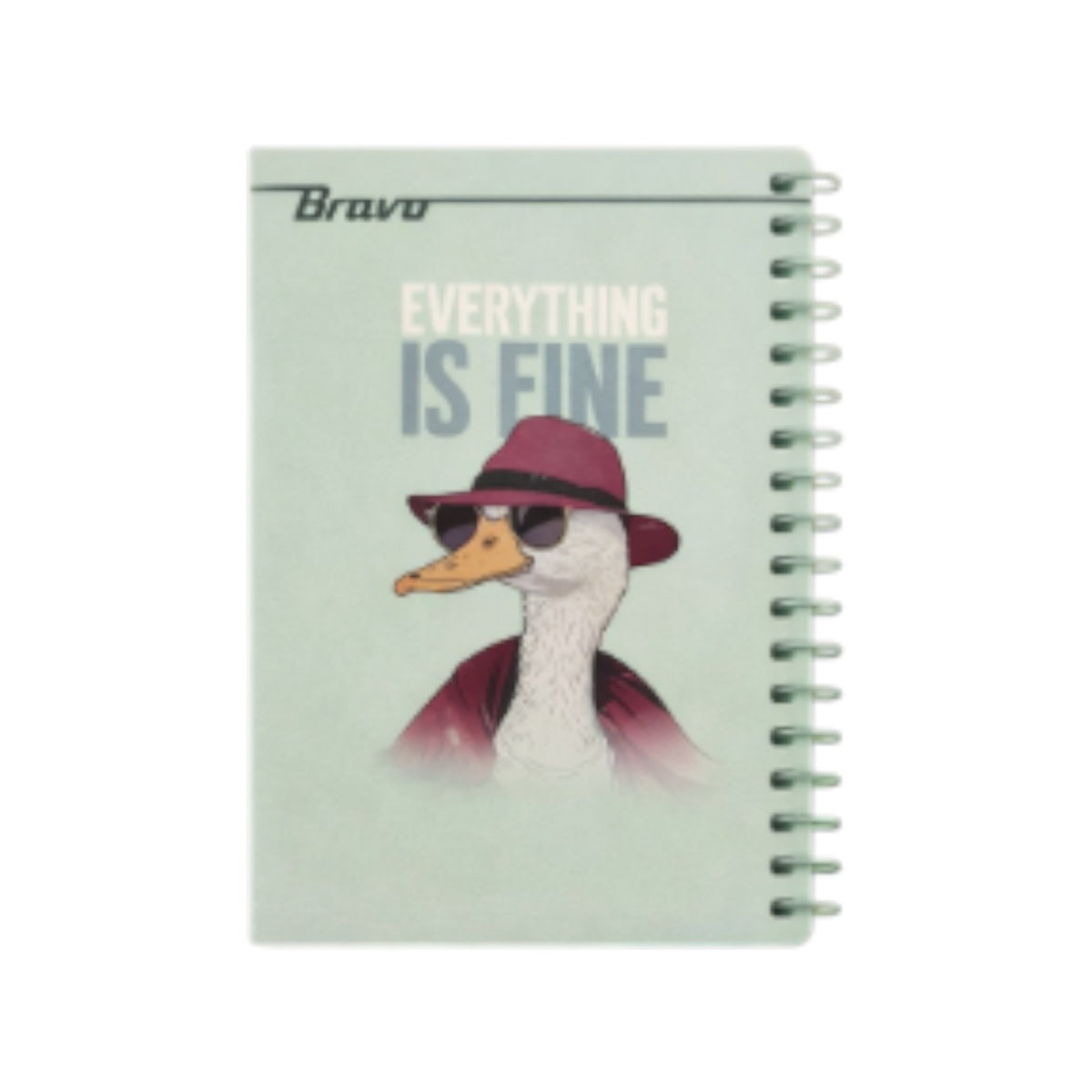 148 Sheets Bravo 4 Subjects Mini Spiral Notebook 10x14.5cm